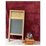 2 pc. vintage Busy Bee No. 16 wooden washboard