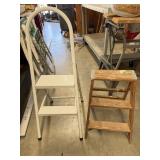 2 Step Ladders- Werner 2ft Ladder & White Metal