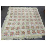 Handmade crochet granny square blanket