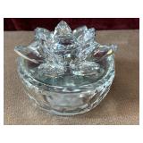 Locus glass flower trinket box.