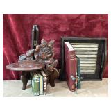 7 pc. vintage wall-mounted shelf, Vintage