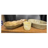Collection of decorative home items including a