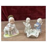 2 pc. vintage HOMCO Holy Child & Lamb Figurine