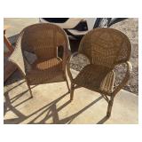 2 AGEN Armchairs made of natural rattan and