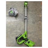 lime-green Greenworks 24V cordless string trimmer