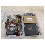 2 bins of Electronics and 3D printer hardware