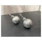 2 silver-toned Star Wars Death Star Cabinet
