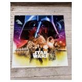Glossy Star Wars wall art features a striking