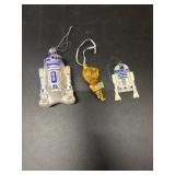 2 White and blue Star Wars R2-D2 holiday