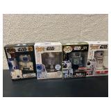 Lot of 4 Star Wars Funko Pop R2-D2 all are brand