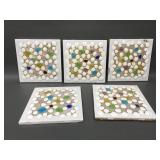 Vtg Handmade Romona Ceramic Tiles