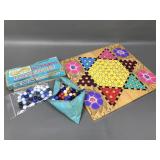 Vtg Handpainted Chinese Checkers & Dragon Dominoes