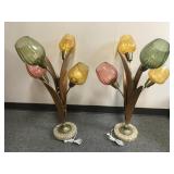 Mcm Tulip Or Cattail 4 Stem Table Lamps