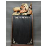 Vintage 3d Relief Chef W Beer Mug Sign