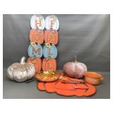 Velvet Glitter Pumpkins & Fall Decor