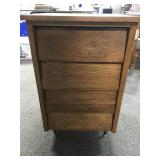 Mid Century Modern Wood Finger Pull Night Stand