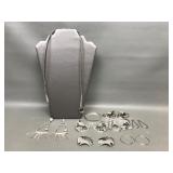 1980's Silver Tone Vintage Costume Jewelry