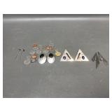 Silver Tone Costume Jewelry Pieces & Foreign Coins