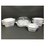 Vtg Corningware Blue Cornflower Casserole Dishes