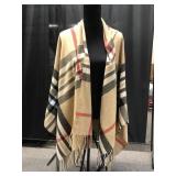Burberry Look Checkered Patterned Shawl