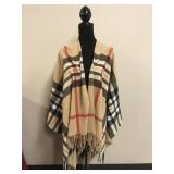 Burberry Look Checkered Patterned Shawl