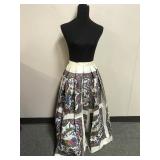 Vtg Handmade Pleated Wrap Skirt