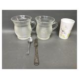 Vintage Frosted Plastic Kool-aid Cups, Campbells