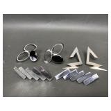 1980's Retro Sterling Silver Pierced Earrings