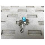 Sterling Silver Navajo Style Turquoise Ring