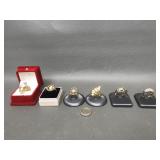 Vintage Gold Tone Costume Jewelry Rings