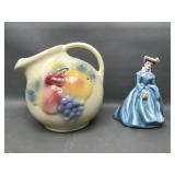 Shawnee Pottery Fruit Pitcher & Florence Ceramics