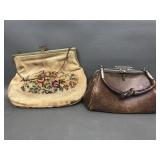 Well Worn Mini Leather Doctor's Bag & Needlepointe