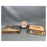 Tops, Pine Lake Tobacco Boxes & Watkins Salve