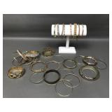 Vtg & Modern Gold Tone Costume Jewelry Bracelets