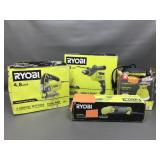 Ryobi Jig Saw, Buffer, Detail Sander, Hammer Drill