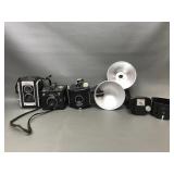 Vtg Birdie, Kodak Brownie & Camera Parts
