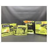 Ryobi Jig Saw, Drill Kit, Glue Gun & Hammer Drill