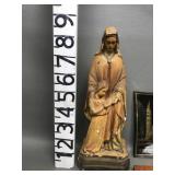 Vintage Italian Chalkware Religious Statue & More