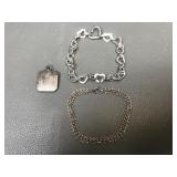 Sterling Silver Locket & Bracelets