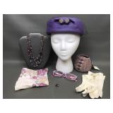 Sweet Vintage Purple Ladie's Wool Hat & More!