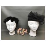 Vintage Ladies Fascinators & Fancy Hats