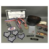 Vintage Service Cap, Military Patches & More!