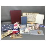 Vintage Political Buttons, Military Books, Flags &