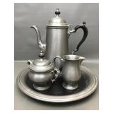 Oneida Heirloom Pewter Tea/coffee Serving Set