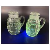 Manganese Glow Antique EAPG Glass Cruets