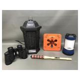 Bug Zapper, Binoculars & Outdoor Camp Supplies