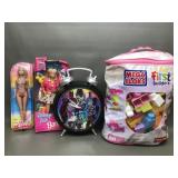 Monster High Clock, Megablocks & Barbies
