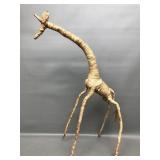 Vintage Giraffe Raffia Sculpture