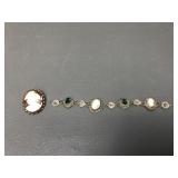 Vtg Cameo Brooch & Quirky Bracelet