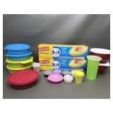 Colorful Tupperware Collection & Press & Seal Wrap
